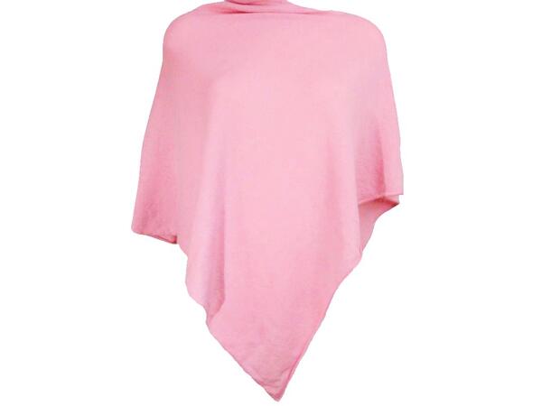 Dame Poncho ensfarget 60x60 lys rosa 